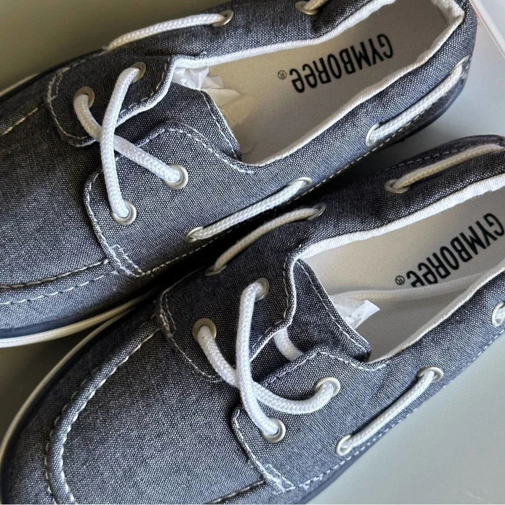 Gymboree Little Boys Size 13 Chambray Canvas Shoes Tennis Flat Sneakers